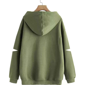 <b>Women</b> Vintage Oversized Anti-Pilling Pullover <b>Fleece</b> Sweatshirt Front Logo Pocket Breathable Windproof Eco-Friendly 60% Hoodie - Product Image 2