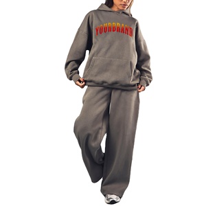 2025 vente chaude vêtements décontractés 100% coton pull à capuche et baggy jogger survêtement personnalisé imprimé Logo survêtement lourd - Product Image 1