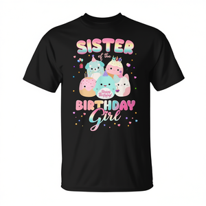 Maglietta 'Squish Squad' per la Sorella di Compleanno - Prodotto Promozionale per la Famiglia - Product Image 2