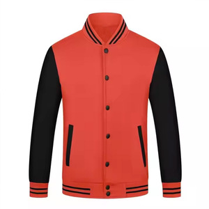 Navy Slim-Fit Regular Leather Size Autumn Sport Letterman Style Standard Thickness <b>Wool</b> Nylon Shell Cotton <b>Men</b> s <b>Jackets</b> - Product Image 1