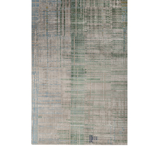 Alfombra Kavi Gris y Negra Anudada a Mano de Lana y Seda de Bambú con Patrón Abstracto para Uso Doméstico-Srb(701(Ox)) - Product Image 4