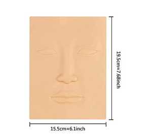 Hoja facial de práctica de silicona 3D desechable para entrenamiento de PMU, delineador de cejas realista, accesorios de maquillaje permanente sin tinta para labios - Product Image 2
