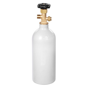 Cilindro de gas de aluminio de 2.5 lb (4 kg) para CO2, según norma EN ISO 7866 TPED, para uso en barriles de bebidas. - Product Image 1