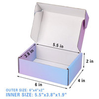 Cajas de Cartón Corrugado de 6x4x2 Pulgadas, Hechas con Materiales Reciclados, Personalizables con Relieve, para Envíos de Pequeñas Empresas