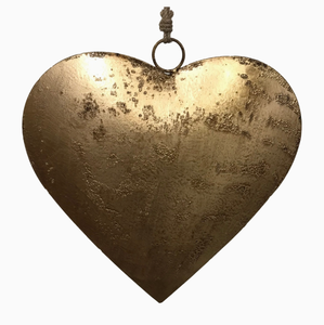Adorno colgante de corazón de Metal antiguo decoración de árbol de Navidad estilo Vintage - Product Image 2