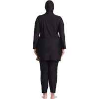 Özel Toptan Yeni Yüksek Kaliteli İslami Müslüman Burkini Kadın Tesettür Uzun Kollu Fermuarlı Hicab 2 Parça Takım Yüksek Kesim Ön Baskılı
