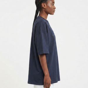 T-shirt pour femmes de qualité supérieure, taille plus, broderie personnalisée sur logo, coton, tricoté, décontracté, t-shirt graphique uni de haute qualité - Product Image 3