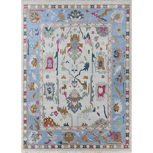 พรมขนสัตว์ถักมือ Cyanna Gold ขนาด 9x12 ฟุต รูปทรงสี่เหลี่ยมผืนผ้า ลายเหรียญตรา สำหรับห้องนั่งเล่นหรือห้องนอน PKWL-955 - Product Image 1