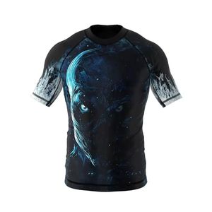 Black White Lion Printed Half Sleeve <b>Rash</b> <b>Guard</b> Quick Dry Sublimation Wear <b>BJJ</b> MMA Jiu Jitsu Grappling Use <b>Rash</b> <b>Guards</b> - Product Image 6