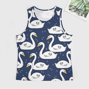 White Swan Hombres Muscle Tank Top Sin mangas Entrenamiento Tank Shirts Gym Fitness Tees Chaleco - Product Image 2