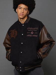 Vintage Retro Formal Varsity Jacket College Bomber Style Hombres Mujeres Camuflaje Patrón Recubierto Primavera Temporada A prueba de viento Impermeable - Product Image 6