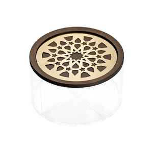 Elegant Eid Mubarak Candy Gift <b>Box</b> for Ramadan Celebrations Modern Acrylic Sweet <b>Storage</b> <b>Box</b> with <b>Wooden</b> MOP Lid - Product Image 6