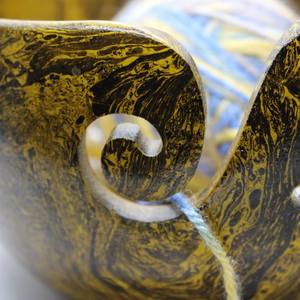 Handmade Wooden Yarn Bowl <b>Knitting</b> Crochet Supplies Organizer Holder <b>Storage</b> Container Natural Wood Yarn Bowl for Knitters - Product Image 4