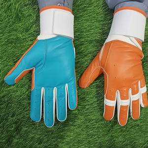 Wholesale Custom Baseball <b>Batting</b> <b>Gloves</b> Professional Cowhide Leather Breathable Unisex Softball Ambidextrous Hook Loop Closure - Product Image 4