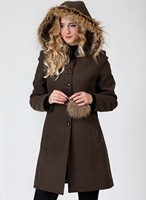 Chaqueta Varsity de Lana y Cuero para Mujer, Invierno, con Parches de Felpa, Bolsillos con Cremallera, Capucha, Resistente al Viento, Ecológica y Transpirable