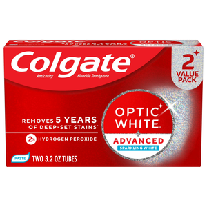Colgate Optic White Advanced Sparkling White Toothpaste , Mint, 2 Pack, 3.2 OZ - Product Image 1