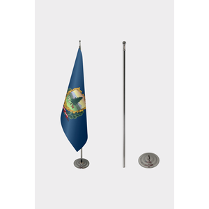"Official Indoor Vermont <b>for</b> State <b>Flag</b> 3x5ft Digital Printing Aluminum <b>Pole</b> Polyester Silk World Automotive Insurance - Product Image 2