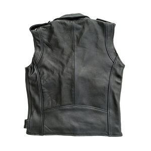 Gilet de motard en cuir véritable pour homme, personnalisé, coupe complète - Product Image 2