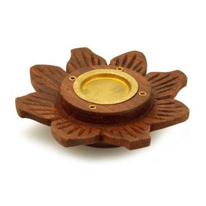 Quemador de Incienso Indio 100% Natural Hecho a Mano con Base de Nácar y Soporte de Madera para Fragancia en Interiores del Hogar, Mezquita o Uso Religioso - Product Image 1