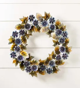 New Look Stylish Leaf Round <b>Wreath</b> Wall Usage for Dining Room Hotel <b>Door</b> Decor Metal <b>Wreath</b> Hanger in High Selling Cheap Price - Product Image 2