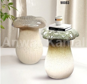 Table d'appoint/tabouret en céramique en forme de champignon - Product Image 1