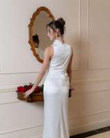 Robe Maxi de bal sans manches en soie de qualité supérieure belle mode d'été vêtements décontractés Simple élégant disponible grande taille
