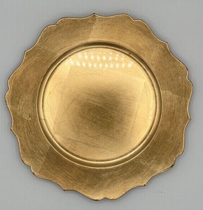 Plateau en métal de style antique de qualité supérieure fait à la main avec de beaux détails pour la présentation ou l'affichage de nourriture festive - Product Image 6