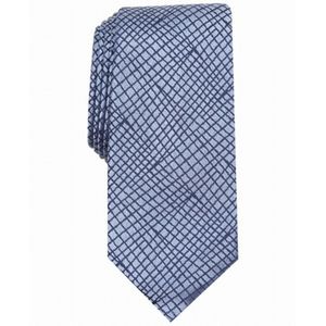 Cravatta Slim da Uomo Alfani con Stampa Floreale Astratta Blu Navy, Taglia Regolare, Stile Casual e Formale con Logo Personalizzato - Product Image 1