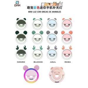 Mini trépied selfie coloré pour téléphone portable avec oreilles d'animaux (Luz Con Orejas De Animales) - Product Image 1