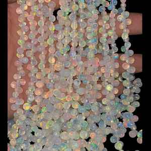 Ethiopian <b>Opal</b> Smooth Drop Beads 3x5mm Natural Gemstone Strand for Jewelry Making <b>Necklace</b> Bracelet Design Craft Supply - Product Image 5