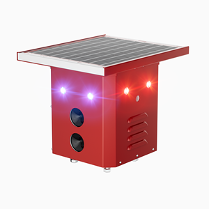 Répulsif à ultrasons pour animaux, alimenté par énergie solaire, répulsif pour écureuils, dissuasif pour cerfs, lumières clignotantes, extérieur, cour, pelouse, <span class=keywords><strong>verger</strong></span>, jardin - Product Image 2