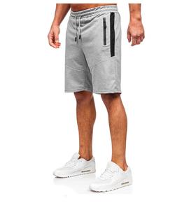 Mode personnalisé bouffée impression décontracté été haute qualité Streetwear Baggy côté rayé cordon Double taille Sweat Shorts hommes - Product Image 1