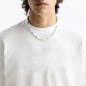 T-Shirts pour hommes à la mode 100% coton Design solide confortable Taille personnalisée avec quantité minimale de commande bas Logo avant Position Design vierge - Product Image 2