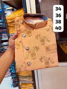 Export Quality <b>Men</b> Traditional Wedding Kurta <b>Set</b> with Embroidery Designer Party Wear Kurta for <b>Men</b> Dupatta Wedding Collection - Product Image 3