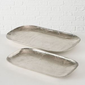 Plateau de service en acier inoxydable élégant, léger, durable, facile à nettoyer, parfait pour les réunions de famille - Product Image 5