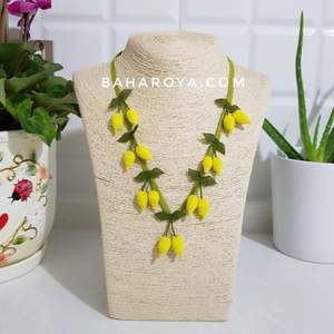 Collier pendentif mode citron Kolye avec İğne Oyası - Product Image 1