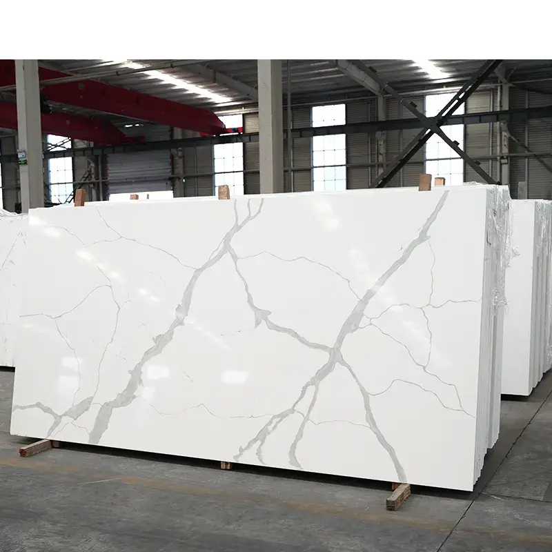 2023 white quartz vanity top slab artificial calacatta quartz stone counter top countertop natural quartz slab kitchen