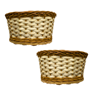 ตะกร้าเก็บขนมปังหวาย ตะกร้าหวาย ฐานไม้แบบเป็นมิตรต่อสิ่งแวดล้อม ถาดเสิร์ฟและจัดแสดง งานฝีมือเวียดนาม อุปกรณ์ตกแต่งโต๊ะอาหาร - Product Image 1