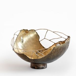 Bol décoratif en laiton et aluminium fait main, personnalisé, exquis, finition premium, bols de service pour hôtel, décoration de la maison et de la table - Product Image 6