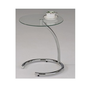 Bán buôn Nhà máy cung cấp đồ nội thất phòng khách kim loại bảng bên "C" Bảng <span class=keywords><strong>Chrome</strong></span> mạ kim loại Tempered <span class=keywords><strong>Glass</strong></span> Top đá cẩm thạch cơ sở - Product Image 4