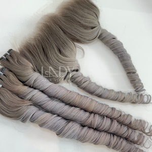 Paquetes de cabello de trama Color gris hinchable 100% Cabello vietnamita virgen Remy Precio al por mayor - Product Image 4