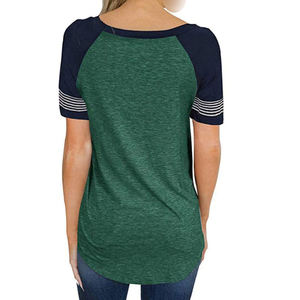 T-shirts d'été décontractés à imprimé 2023 pour femmes, respirants, col rond, pull à manches courtes, tricot en élasthanne/coton, impression personnalisée - Product Image 2