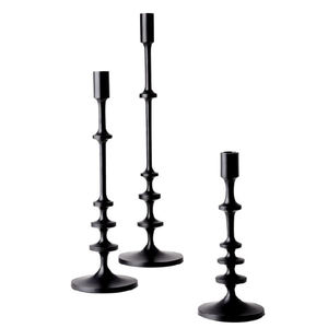 Candelabro Cónico Negro Moderno Hecho a Mano en India para Decoración de Balcones, Escritorios de Oficina y Decoración de Encimera - Product Image 1