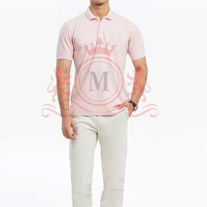 Camiseta Polo Rosa de Venta Caliente, Ligera, de Mezcla de Algodón, Tejido Transpirable, Manga Corta, Moderna, para Uso Diario - Product Image 2