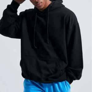 เสื้อฮู้ดพิมพ์ลายพัฟฟ์สำหรับผู้ชาย ผ้าฟลีซ อุ่นสบายสำหรับฤดูหนาว ทรงโอเวอร์ไซส์ สวมใส่สบาย ดีไซน์ทันสมัย เหมาะสำหรับใส่ในชีวิตประจำวัน - Product Image 3