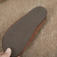 Mocassins perforés à enfiler en cuir de vachette grainé nubuck, chaussures décontractées toutes saisons