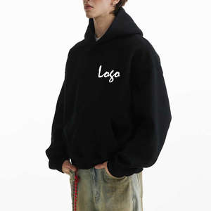 เสื้อฮู้ดของผู้ชายผ้าคอตตอนสีเทาปักลายเป็นมิตรกับสิ่งแวดล้อมสีพื้น - Product Image 4