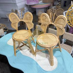 เก้าอี้หวายเด็กทำด้วยมือเป็นมิตรกับสิ่งแวดล้อมสำหรับทารกและเด็กวัยหัดเดินเฟอร์นิเจอร์สำหรับสถานรับเลี้ยงเด็กแบบธรรมชาติเก้าอี้ทอน้ำหนักเบาทนทาน - Product Image 4