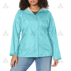 Dernier modèle Coupe-vent uni surdimensionné respirant Vestes pour femmes Vestes à fermeture éclair en nylon à vendre au tarif de gros - Product Image 4
