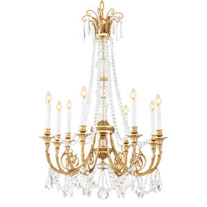 โคมไฟระย้าคริสตัล Duvaux รุ่นโมเดิร์นเรียบง่าย แสงสีขาวอบอุ่น โครงสร้างสแตนเลส สำหรับใช้ภายในบ้าน โรงแรม ร้านอาหาร ใช้พลังงานไฟฟ้ากระแสสลับ - Product Image 1